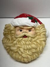 VTG 90's Christmas Santa Head Motion Activated Songs Wall Door Hanging TELCO  picture