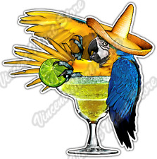 Margarita Parrot Tropical Bird Party Bar Car Bumper Vinyl Sticker Decal 4.6