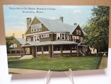 Theta Delta Chi Home Bowdoin College Brunswick ME Postcard 1911 picture