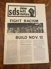 SDS New Left Notes Newspaper November 1969 Fight Racism Underground Revolution picture