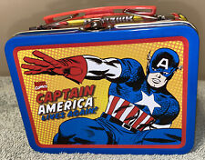 Vtg 1998 Captain America Lives Again Mini Lunchbox picture