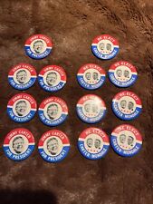 VINTAGE Jimmy Carter For President & Re-Elect Carter/Mondale Campaign Pin/Button picture