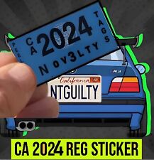 CA 2024 Dmv Blue Sticker ship  Reg Sticker Tag California Car License Ca Plate picture