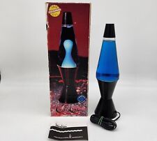Vtg 1990's Lava Lite Lava Lamp - The  Midnight - Blue Lava with Box 1990 picture