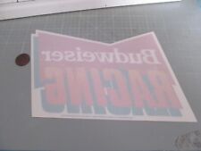 LARGE 1990 BUDWEISER RACING Sticker Decal ORIGINAL OLD STOCK picture