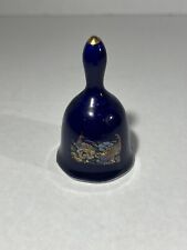 Vintage Brinn’s Cobalt Blue Porcelain Bell Pheasants Gold Gilt Made in Taiwan picture