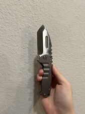 Big Heavy Silver Flipper Knife New With Box. Drop Point picture