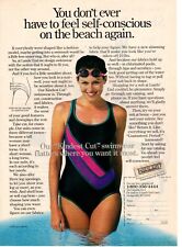 Vintage advertising print Fashion Ad Lands' End swimwear feel self-concious 1994 picture