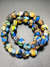 Vintage Venetian Morrocon Mix Glass Chevron Beads Strands picture