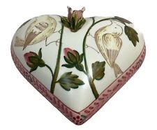 VTG Meiselman Imports Made In Italy K/108 Heart Shaped   Grannycore Trinket Box  picture