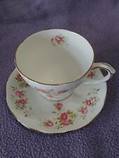 Duchess Bone China Made in England June Bouquet #981 Gold Rim Cup and Saucer picture
