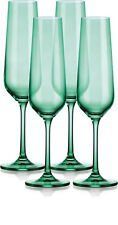 Set of Four Translucent Pale Green Champagne Flutes picture