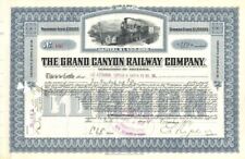 Grand Canyon Railway Co. - 1907 dated Railway Stock Certificate - Branch Line of picture