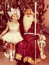 RD Photograph Girl Portrait With Santa Claus Christmas Tree picture