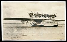 MIAMI Florida 1930s Seaplane DORNIER DO X. Real Photo Postcard picture