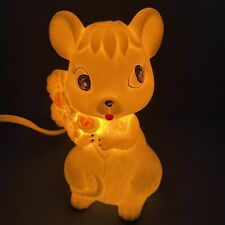 Mouse Night Light Lamp Anthropomorphic Underwriters Lab WORKING Japan Porcelain picture