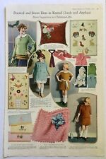 Pictorial Review Dec.1922 PRACTICAL & SMART IDEAS KNITTED GOODS Advertising Page picture