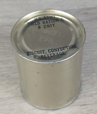 Vtg. 1940s WWII US Army Field Ration C B Unit Biscuit Confection Beverage Lemon picture