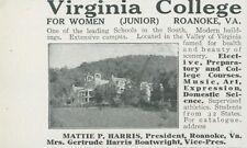 1914 Virginia College For Women Junior Roanoke VA Mattie P Harris Print Ad CO6 picture