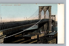 Postcard - East River Bridge New York City Parisian Sauce ad on Building picture