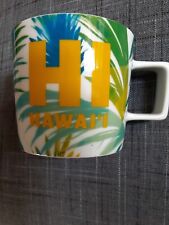 Starbucks HI Hawaii Collection 2016 Coffee Mug Cup 14 oz Yellow Blue Green picture