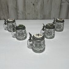 Vintage BMF Schnapskrugerl Miniature 2” Antler Stein Beer Mug Shot Glass Germany picture