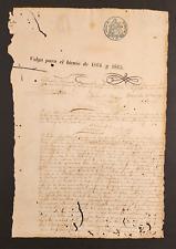 ANTIQUE SPANISH COLONIAL  DOCUMENT /  ARECIBO PUERTO RICO 1864 picture