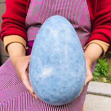 18.15LB Natural Blue Crystal Egg Quartz Crystal Healing Polished Specimen 1205 picture