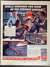 Vintage 1942 Eveready Batteries World War Two Ad picture
