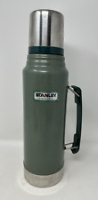 Vintage Stanley Aladdin Green Vacuum Bottle Thermos  1 liter With Handle picture
