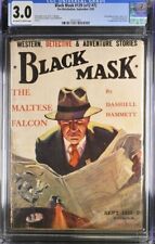 Black Mask 1929 September, The Maltese Falcon by Dashiell Hammett.  Pulp picture