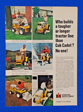 1970 INTERNATIONAL HARVESTER CLASSIC ORIGINAL COLOR PRINT AD CUB CADET TRACTOR picture