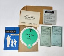 Vintage Preg-No-Matic Ovulation Wheel Birth Control Pregnancy Literature 1953 picture