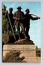 Oscoda MI-Michigan, Lumbermen's Monument Park on Au Sable River Vintage Postcard picture