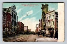 Jersey City NJ-New Jersey Newark Ave From Erie St Antique Vintage c1909 Postcard picture