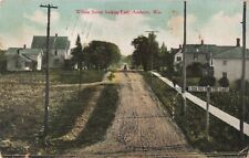 Wilson Street Looking East Amherst Wisconsin WI Dirt Road 1916 Postcard picture