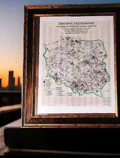 V🌟RARE🌟 Poland  NAZI WORLD War II Holocaust Map - Original History Military  picture