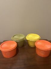 Lot of 4 Tupperware 20-oz bowls with Lids Vintage #1297 (2) and #886 (2) picture