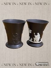 Two Wedgwood Black Basalt Vases picture