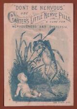 Carter's Little Nerve Pills Quack Medicine Series Victorian Trade Card-S3 picture