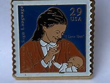 Sign Language: Recognizing Deafness Deaf  #2783 – 1993 Stamp Pin Pinback NEW picture