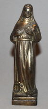 VINTAGE VIRGIN MARY METAL BRASS PLATED STATUETTE picture