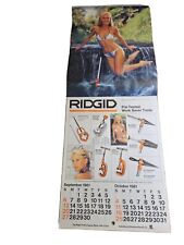 Vintage Ridgid Tools Pin Up Calendar 1981-1982 Ridge Tool Company Swimsuit Girls picture