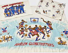 Vtg Harlem Globetrotters Sheet Set 1970 Animated Basketball Cartoon Twin Size picture