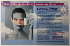 Claritin-D 24 Hour Print Ad Poster Art PROMO Original Allergy Advert 1996 picture