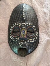 Vintage African Mask Made of Wood, Shells and Beads - Ghanaian  picture