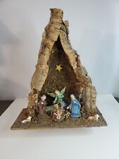 Vintage Presepio Nativity Set Creche Krippenfiguren Made In Italy 14X12 picture