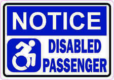 5x3.5 Dynamic Symbol Notice Disabled Passenger Magnet Car Vehicle Magnetic Sign picture