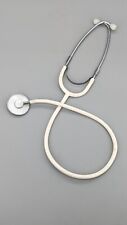 Vintage Medical Doctors White Rubber Metal Stethoscope Works picture