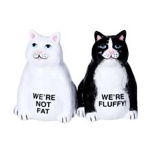 PT NOT FAT CATS SALT & PEPPER SHAKERS picture